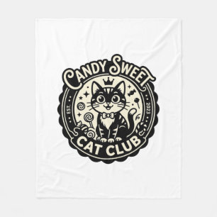 Candy Sweet Kat Grappige Kat Grafisch - Candy Swee Fleece Deken