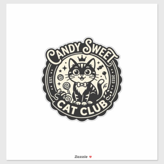 Candy Sweet Kat Grappige Kat Grafisch - Candy Swee Sticker (Vel)