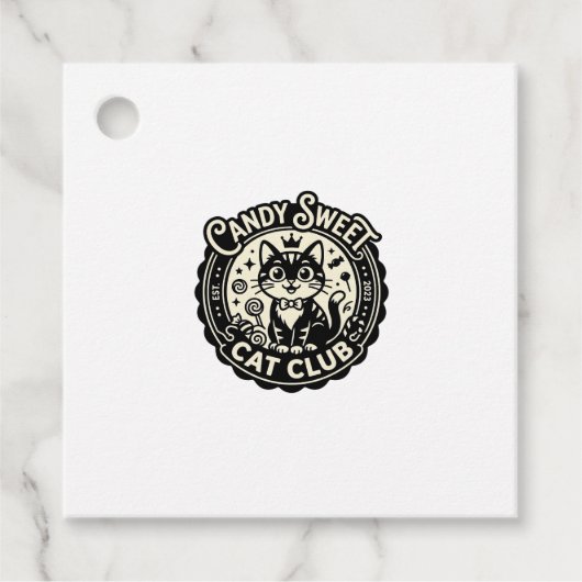 Candy Sweet Kat Grappige Kat Graphics - Candy Swee Bedankjes Labels (Voorkant)