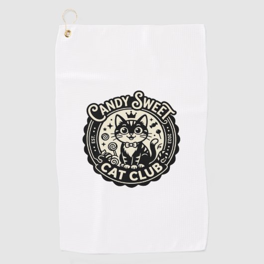 Candy Sweet Kat Grappige Kat Graphics - Candy Swee Golfhanddoek (Voorkant)