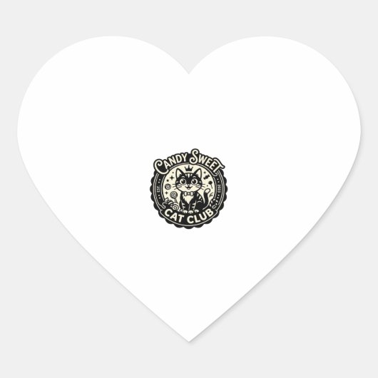 Candy Sweet Kat Grappige Kat Graphics - Candy Swee Hart Sticker (Voorkant)