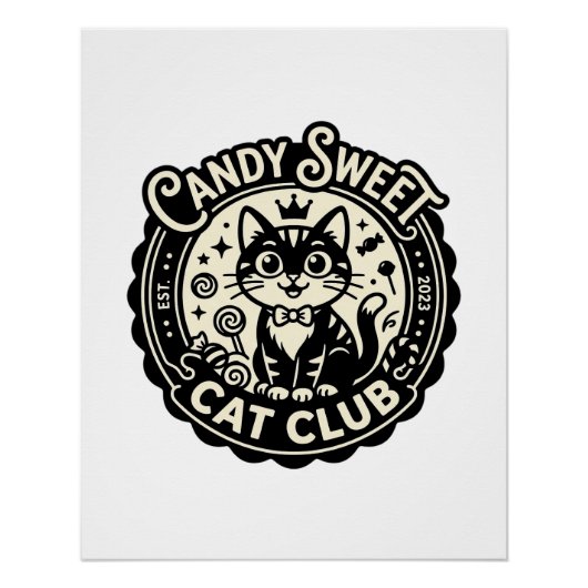 Candy Sweet Kat Grappige Kat Graphics - Candy Swee Perfect Poster (Voorkant)