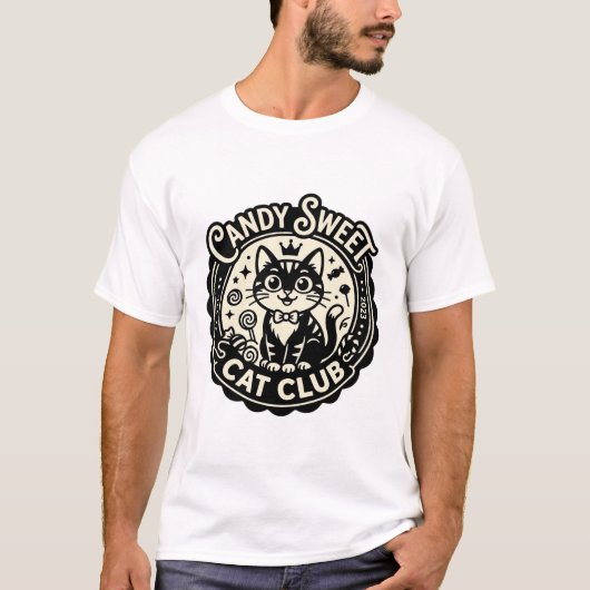 Candy Sweet Kat Grappige Kat Graphics - Candy Swee T-shirt (Voorkant)
