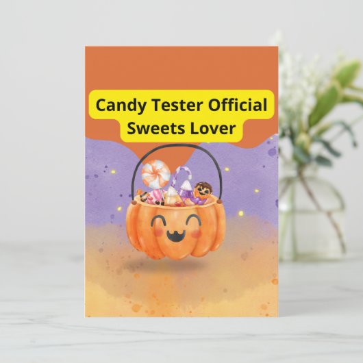 Candy Tester Official Sweets Lover Bedankkaart (Staand voorkant)