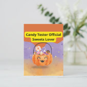 Candy Tester Official Sweets Lover Briefkaart (Staand voorkant)