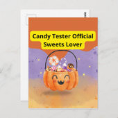Candy Tester Official Sweets Lover Briefkaart (Voorkant / Achterkant)
