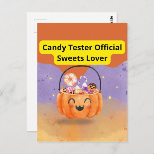 Candy Tester Official Sweets Lover Briefkaart (Voorkant / Achterkant)
