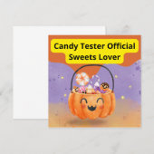 Candy Tester Official Sweets Lover Kaart (Voorkant / Achterkant)