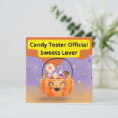 Candy Tester Official Sweets Lover Kaart (Staand voorkant)