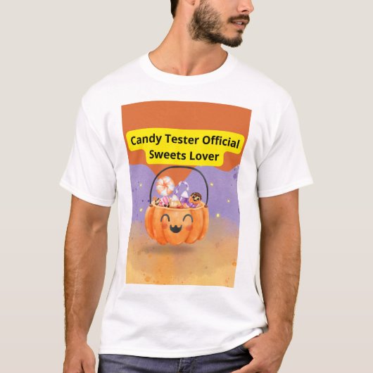 Candy Tester Official Sweets Lover T-shirt (Voorkant)