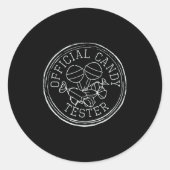 Candy Tester, Retro Candy Lovers Ronde Sticker (Voorkant)