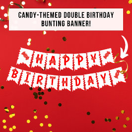Candy Thema Kinderverjaardagsfeest vlaggenbanner Vlaggetjes