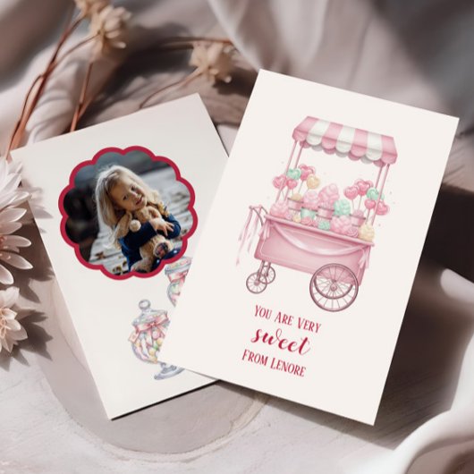 Candy Theme Kids Valentijnkaart,  Notitiekaartje