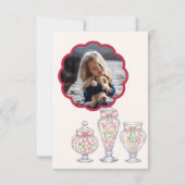 Candy Theme Sweet Kids Valentine Photo Kaart (Achterkant)