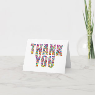 Candy Theme Thank You Card Sweet Sprinkles Bedankkaart