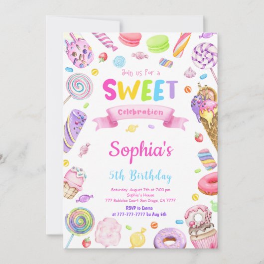 Candy Uitnodiging (Voorkant)