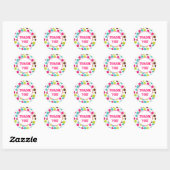 Candy Verjaardagsfeest Circus Bedankt Stickers (Vel)