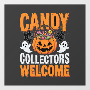 Candy Verzamelaars Welkom Halloween Pompoen Raamsticker