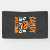 Candy Verzamelaars Welkom Halloween Pompoen Spandoek (Horizontaal)
