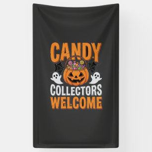 Candy Verzamelaars Welkom Halloween Pompoen Spandoek