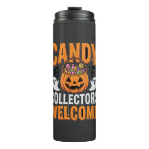 Candy Verzamelaars Welkom Halloween Pompoen Thermosbeker