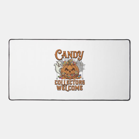 Candy Verzamelaars Welkom Pompoen Geest Spinnenweb Bureaumat (Voorkant)