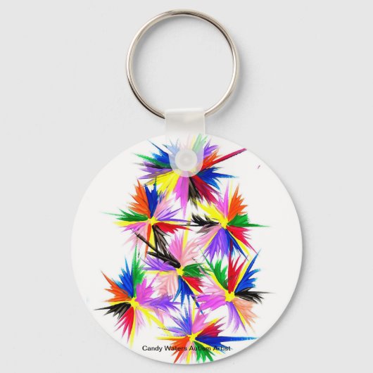 Candy Waters Autisme Kunstenaar Sleutelhanger (Voorkant)