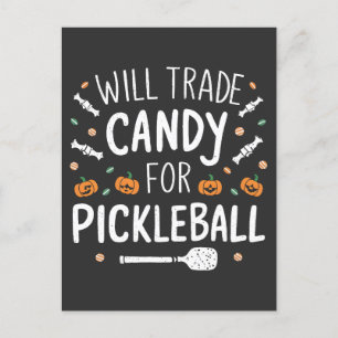 Candy zal Pickleball Spoken Halloween Ruilen   Uitnodiging Briefkaart