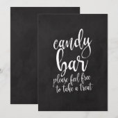 Candybar Betaalbare Krijtbord Huwelijksbord Kaart (Voorkant / Achterkant)