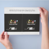 Candybar verpakking happy birthday kids hond feest flyer (Hand)