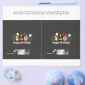 Candybar verpakking happy birthday kids hond feest flyer (Enkel)