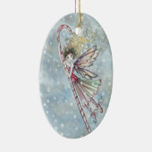 Candycane Fairy Kerstversiering Keramisch Ornament (Rechts)