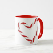 Candycane Heart Holiday Mok (Voorkant rechts)