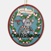 CandyCane Mouse Keramisch Ornament (Links)