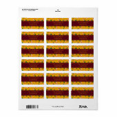 Candycane patroon geel retour adres labels (Full Sheet)