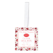 Candycane Pattern Baby Mijn eerste kerstfoto 3 Decoratie (Voorkant)