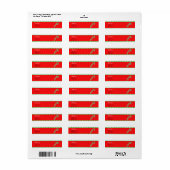 Candycane red n green border kerstlabel etiket (Full Sheet)