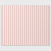 Candycane Star Doodle CHRISTMAS Holiday Red White Cadeaupapier (Vlak)