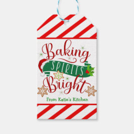 CandyCane Stripe Baking Spirits Bright Cadeaulabel