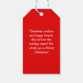 CandyCane Stripe Baking Spirits Bright Cadeaulabel (Achterkant)