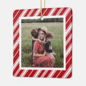 Candycane Stripe Vrolijk Kerstfeest Keramisch Ornament (Links)