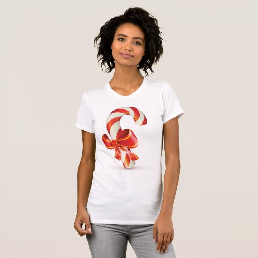 Candycane Vrouwen T-shirt (Voorkant volledig)