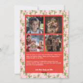 Candycanes Roze Rode Kerst Custom Arch 5 Foto Feestdagenkaart (Achterkant)