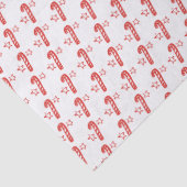 Candycanes Stars Doodle CHRISTMAS Holiday Red Whit Tissuepapier (Detail)