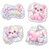 Candycore Pastel Gummy Beer & Y2K Kawaii Sticker (Voorkant)