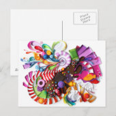 CandyCrush geïnspireerd briefkaart (Voorkant / Achterkant)