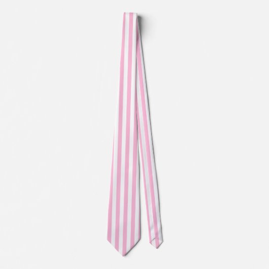 Candyfloss en witte verticale strepen stropdas (Voorkant)