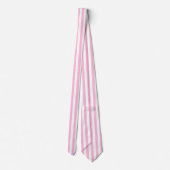 Candyfloss en witte verticale strepen stropdas (Achterkant)