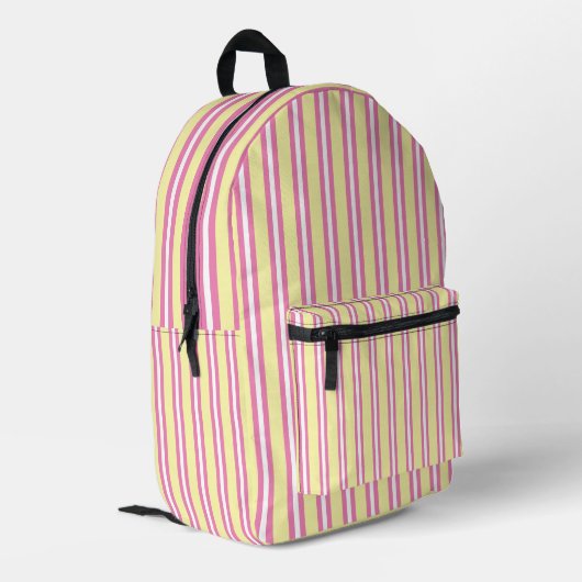 Candyfloss gestreepte patroon bedrukte rugzak (Achterkant Hoek Links)