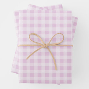 Candyfloss Gingham Inpakpapier Vellen